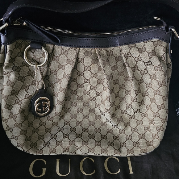 Authentic-Sukey Hobo GG Canvas Medium bag - Picture 1 of 10